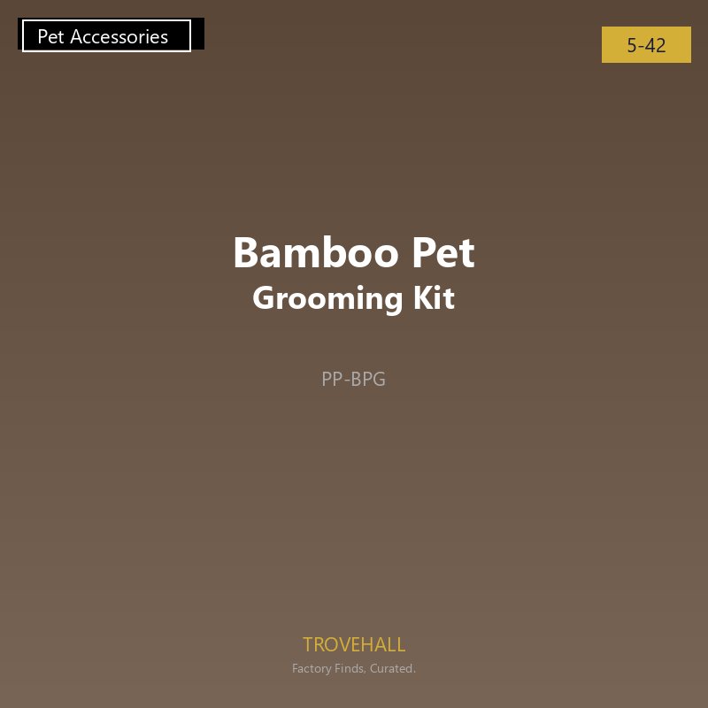 Bamboo Pet Grooming Kit 5-Piece