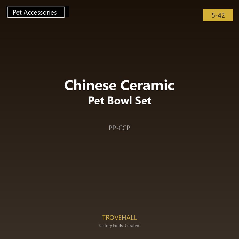 Chinese Ceramic Pet Bowl Set (2-Pack)