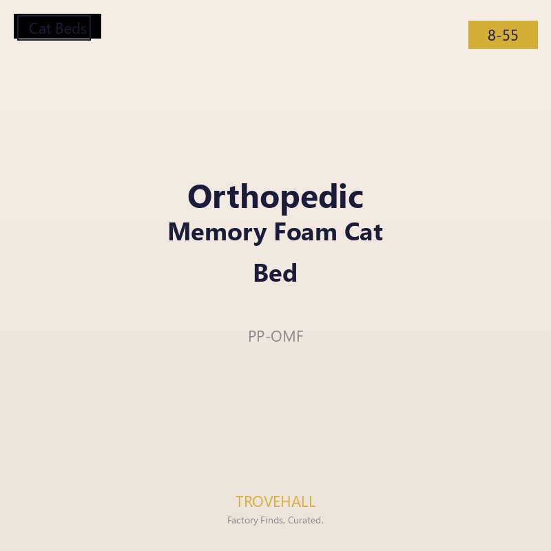 Orthopedic Memory Foam Cat Bed