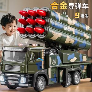 合金导弹车儿童玩具车火箭炮东风导弹发射车炮弹坦克军事模型男孩