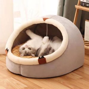 Cat Cushion Dog Bed Winter Warm Pet Dogs Donut House Dogbed