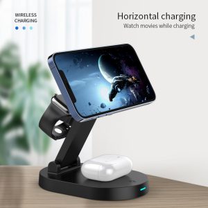 好货100W 3 in 1 Magnetic Wireless Charger Stand For Macsafe