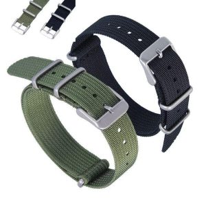 Strap Nylon Universal 18mm 20mm 22mm Watch Straps Striped Re