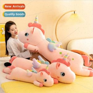 Oversized rainbow unicorn plush toy doll wh sleep pillow bir