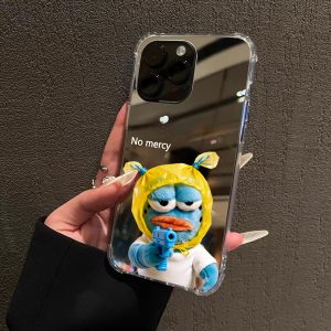 毫不留情拽鱼适用iPhone17苹果14手机壳16ProMax荣耀90比奇堡15华为Mate70Pro镜面P80小米亚克力三星软胶丑萌