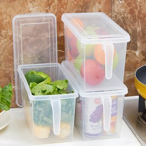 冰箱收纳盒食品级厨房果蔬大容量带手柄透明密封箱鸡蛋水果保鲜盒