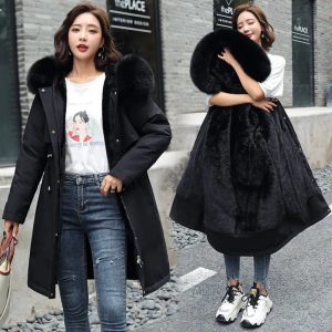 Winter Jacket 2023 New Women Parka Clothes Long Coat Wool Li