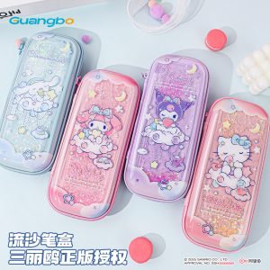 广博三丽鸥正版酷洛米流沙文具盒女孩新款笔盒多功能铅笔袋小学生儿童文具袋可爱女生库洛米幼儿园收纳盒笔袋