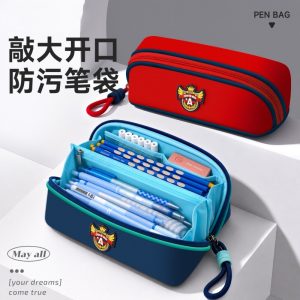 英伦风笔袋男孩款学院风女孩多功能文具盒个性初中生手提多层大容量超酷铅笔袋儿童简约新款文具袋小学生笔盒
