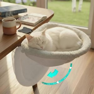 2025款跨境书桌猫窝宠物猫窝可折叠猫咪书桌调节猫桌床猫窝猫吊床