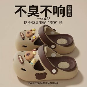 卡皮巴拉儿童洞洞鞋男童2026新款夏季防滑防臭外穿卡通凉拖鞋女孩