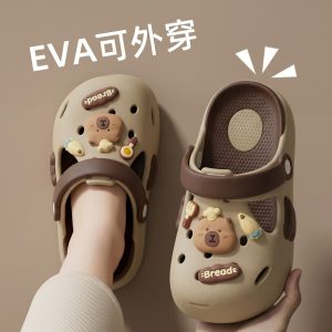 卡皮巴拉儿童洞洞鞋男童2026新款夏季外穿凉鞋防滑小女孩宝宝拖鞋