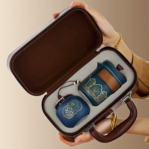 快客杯一壶露营陶瓷便携旅行茶具套装功夫户外泡茶壶出差旅游茶杯