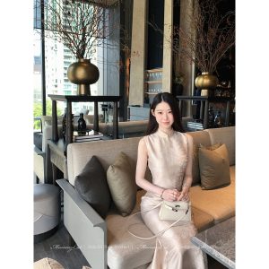 Mummy Cat下蛋喵【鎏金昭华】莱赛尔提花新中式改良旗袍连衣裙