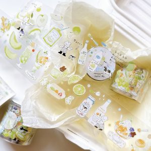 【循环分装】paipai手帐 有点甜三分苦pet切膜贴纸卷盐系甜品胶带