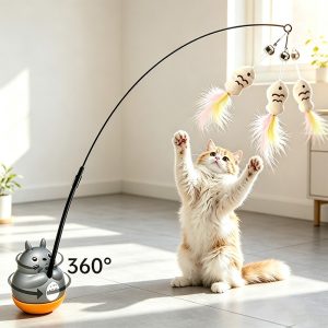 吸盘逗猫棒长杆猫咪玩具自嗨解闷神器消耗体力带铃铛耐咬宠物用品