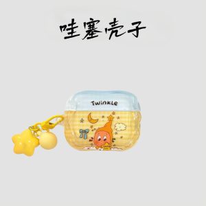 星星人涂鸦适用airpodspro3保护套airpodspro2代耳机保护壳苹果airpods4无线蓝牙套卡通可爱airpod全包耳机壳