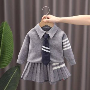 Spring Autumn Dress for Baby Girl Clothes Knitted Dresses Ch
