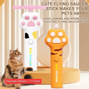 Cat Toy Disc Launcher Interactive Cat Fetch Toy Launcher