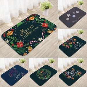 Christmas Door Mat Santa Claus Outdoor Carpet Marry Christma